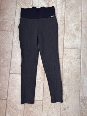 Calvin Klein Power Hold Dark Gray Knit-Waist Pants